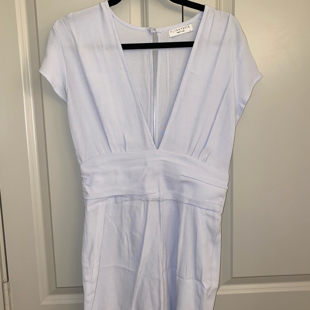 Flynn Skye Olivia Dress, Pale Blue Deep V - Picture 2 of 4